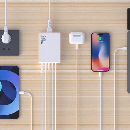 Dudao A228EU GaN charger 1x USB-A 4x USB-C PD 228W - white_8