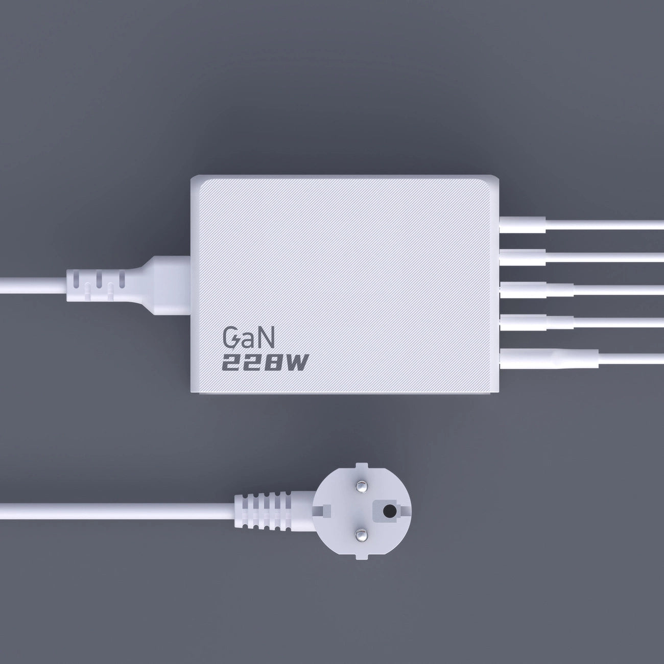 Dudao A228EU GaN charger 1x USB-A 4x USB-C PD 228W - white_11