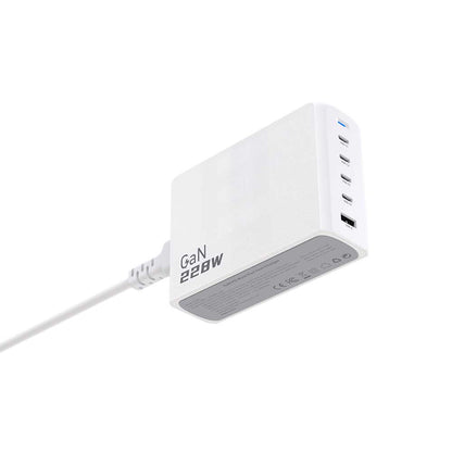 Dudao A228EU GaN charger 1x USB-A 4x USB-C PD 228W - white_3