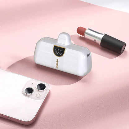 Dudao K20SL 5000mAh mini power bank with Lightning / USB-C connectors - white_4