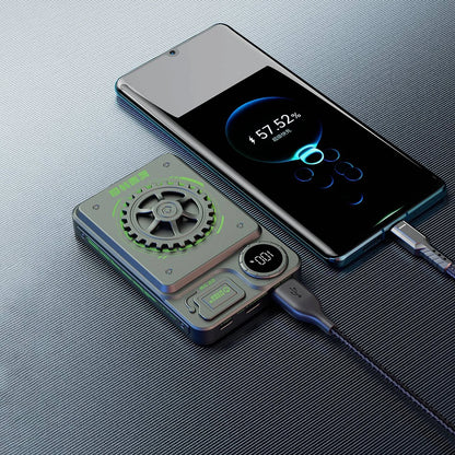 Dudao K24 10000mAh 22.5W USB-A / USB-C power bank with display - gray_6