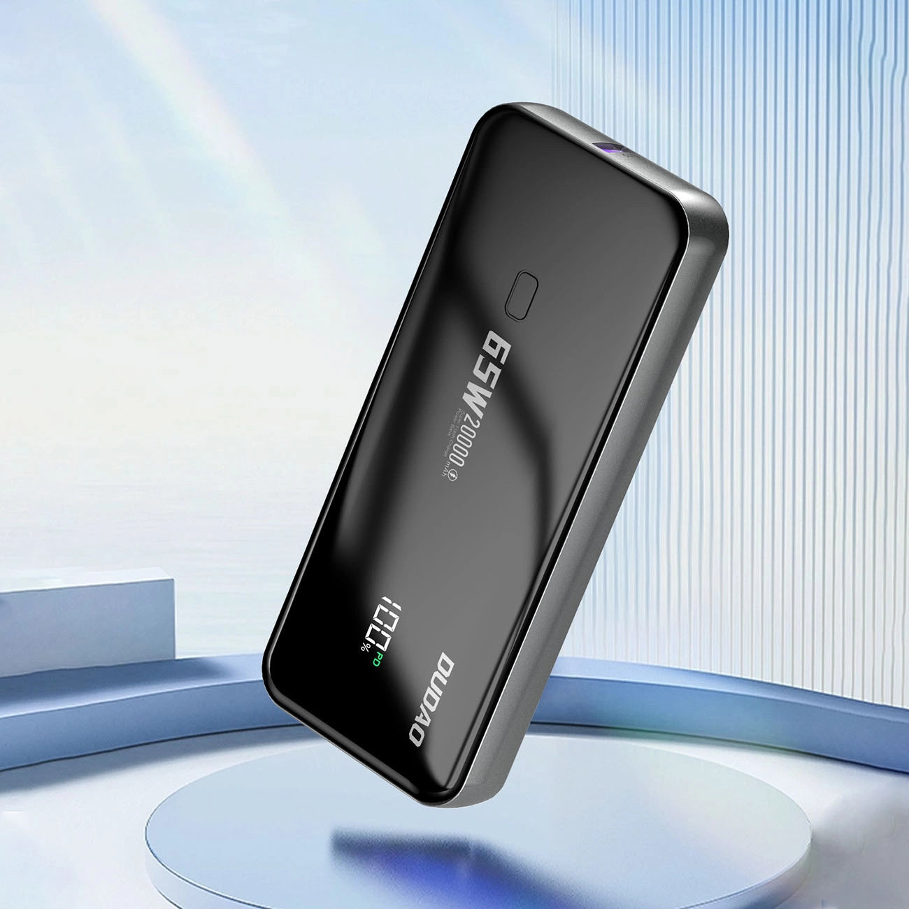 Dudao K65 20000mAh 65W Powerbank 1x USB-C 2x USB-A with display - black_5