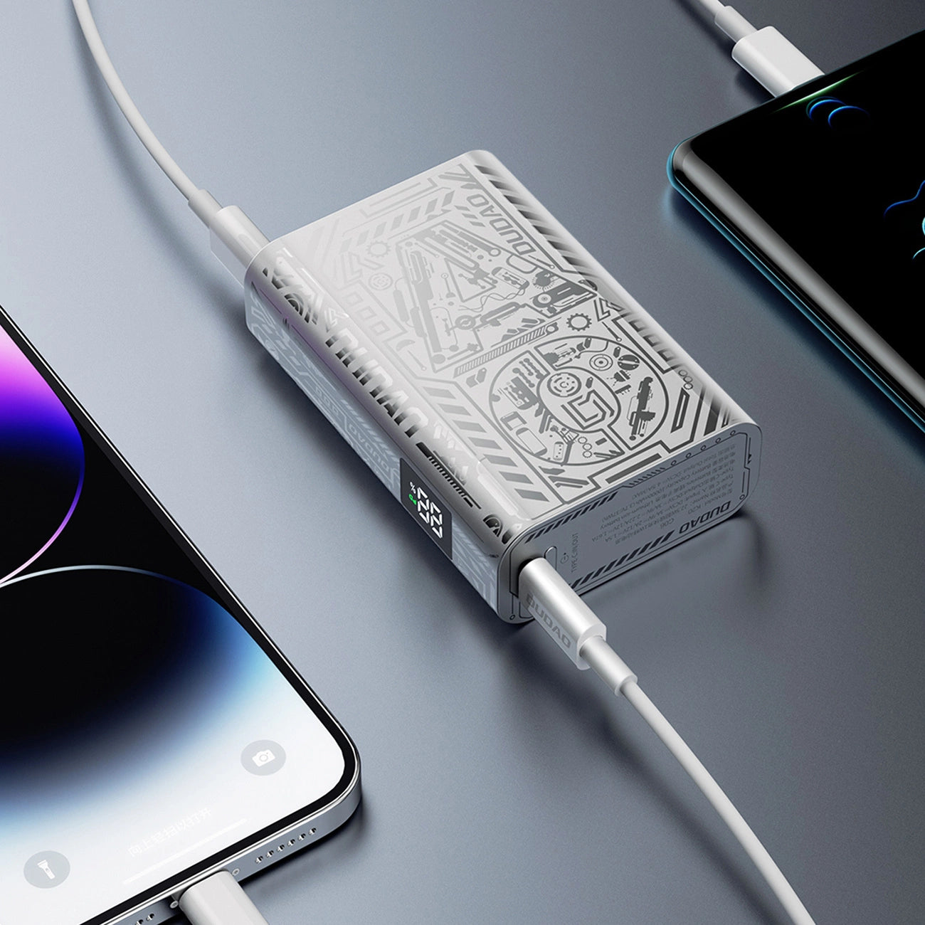 Dudao K20 USB-A / USB-C Powerbank 10000mAh 22.5W - silver_2