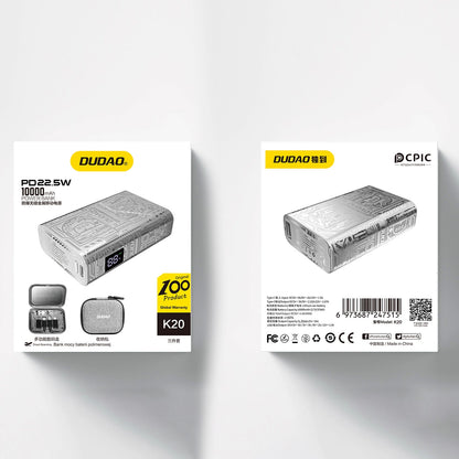 Dudao K20 USB-A / USB-C Powerbank 10000mAh 22.5W - silver_4