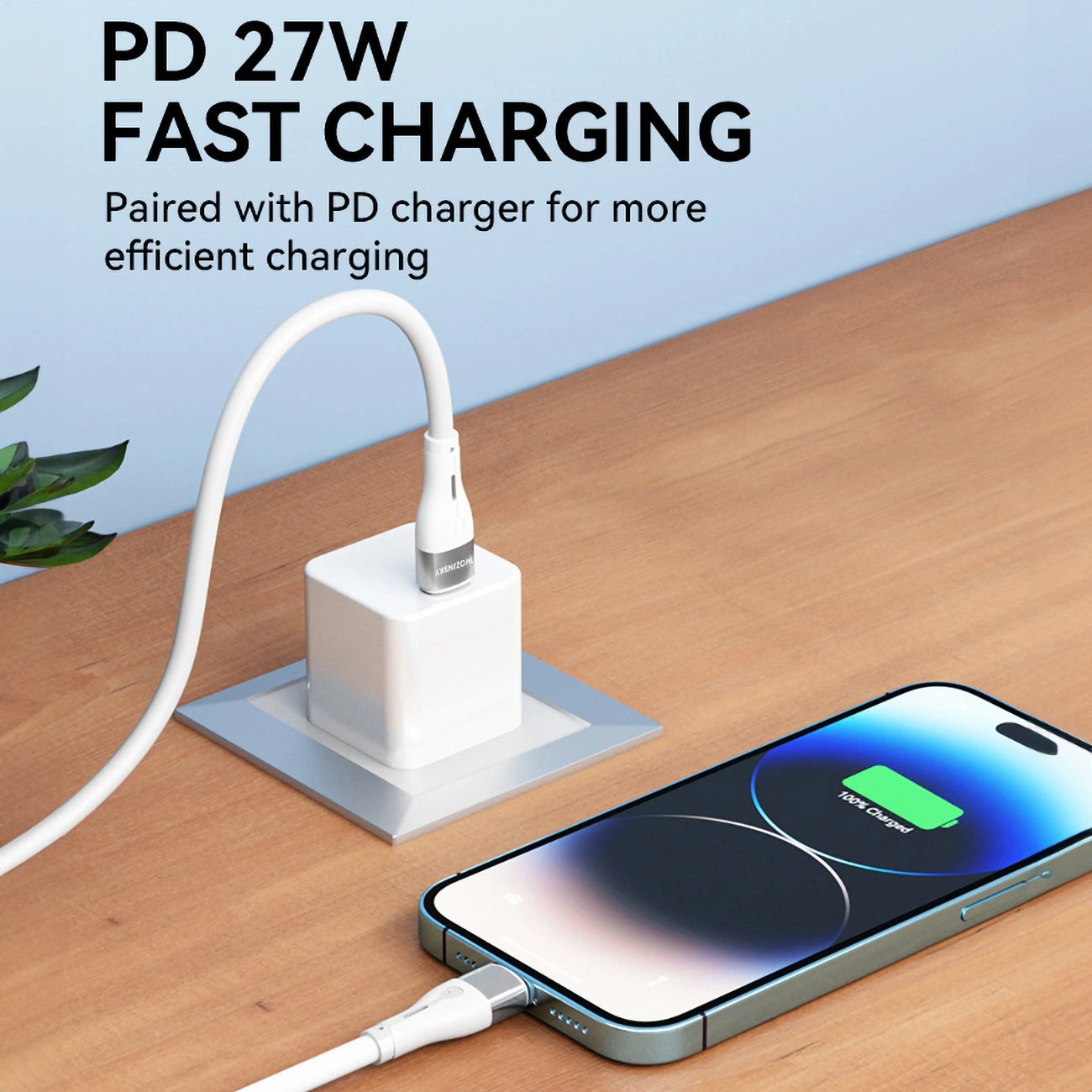 Wozinsky WSTCL1 Lightning / USB-C PD 27W cable 1 m - white_8