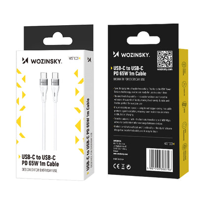 Wozinsky WSTCC1 USB-C / USB-C PD 65W cable 1 m long - white_4