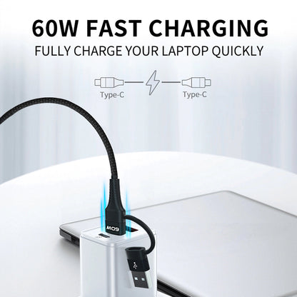 Wozinsky WNBAA 4in1 cable 2x USB-C 1x USB-A 1x Lightning 60W 1 m - black_6