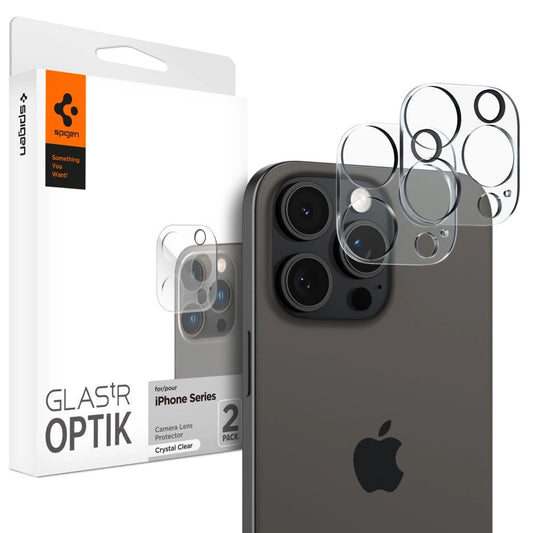 Spigen Optik.tR Camera Protector for iPhone 14 Pro / Pro Max / 15 Pro / Pro Max / 16 Pro / Pro Max - Transparent 2 pcs._0