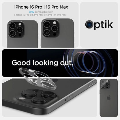 Spigen Optik.tR Camera Protector for iPhone 14 Pro / Pro Max / 15 Pro / Pro Max / 16 Pro / Pro Max - Transparent 2 pcs._10