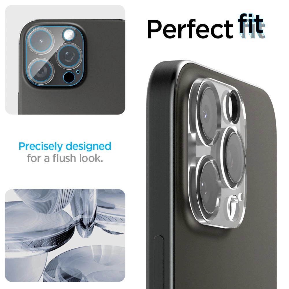 Spigen Optik.tR Camera Protector for iPhone 14 Pro / Pro Max / 15 Pro / Pro Max / 16 Pro / Pro Max - Transparent 2 pcs._12