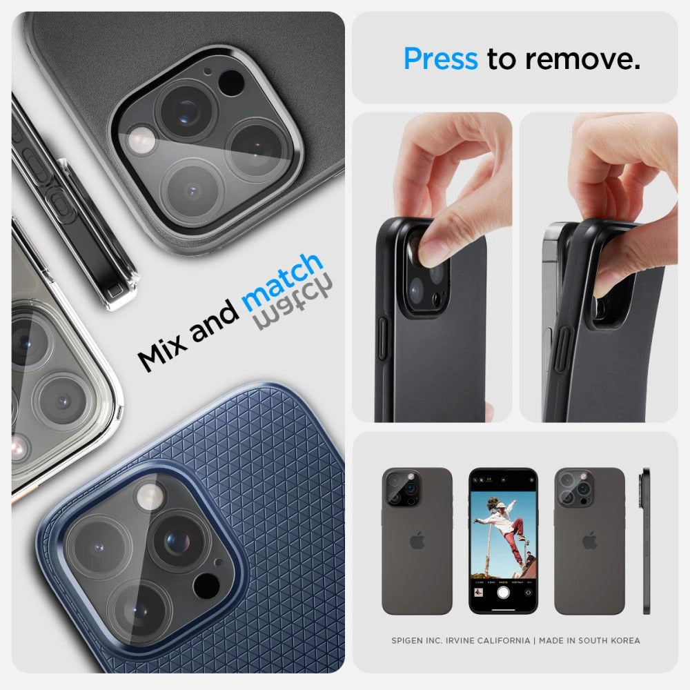 Spigen Optik.tR Camera Protector for iPhone 14 Pro / Pro Max / 15 Pro / Pro Max / 16 Pro / Pro Max - Transparent 2 pcs._15
