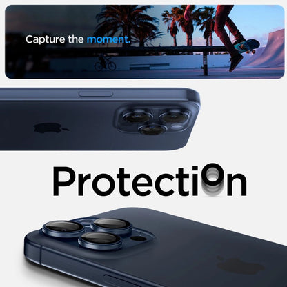 Spigen Optik.tR EZ Fit Camera Protector for iPhone 14 Pro / Pro Max / 15 Pro / Pro Max - Titanium Blue 2 pcs._7