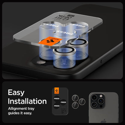 Spigen Optik.tR EZ Fit Camera Protector for iPhone 14 Pro / Pro Max / 15 Pro / Pro Max - Natural Titanium 2 pcs._7