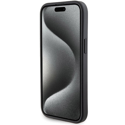 Ferrari Grip Stand Metal Logo case for iPhone 15 - black_4