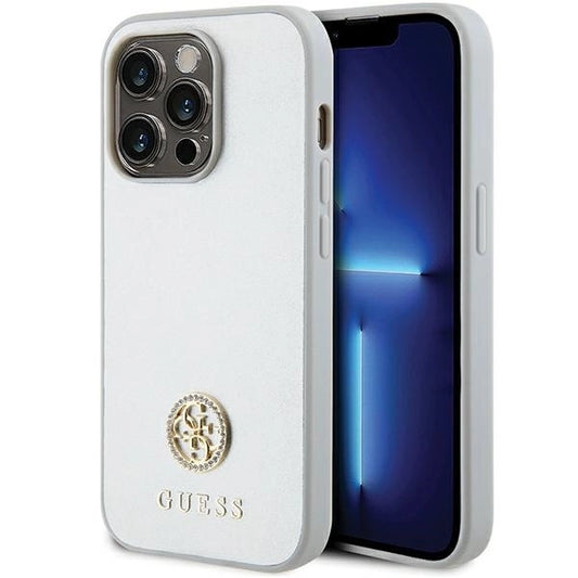 Guess Strass Metal Logo case for iPhone 15 Pro - silver_0