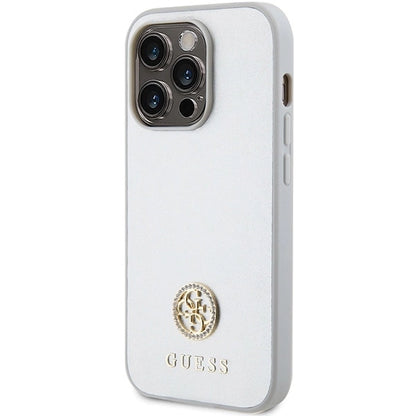 Guess Strass Metal Logo case for iPhone 15 Pro - silver_1