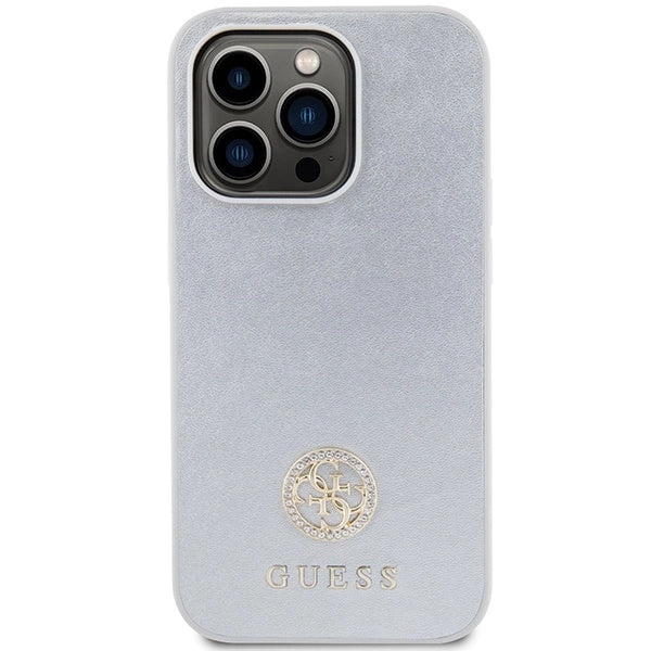Guess Strass Metal Logo case for iPhone 15 Pro - silver_2