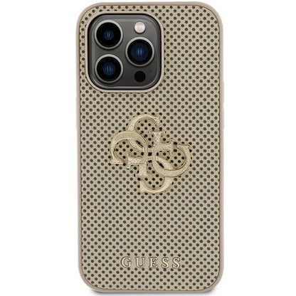 Guess Perforated 4G Glitter case for iPhone 15 Pro - gold_2