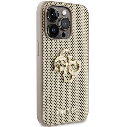 Guess Perforated 4G Glitter case for iPhone 15 Pro - gold_3