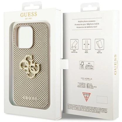 Guess Perforated 4G Glitter case for iPhone 15 Pro - gold_6