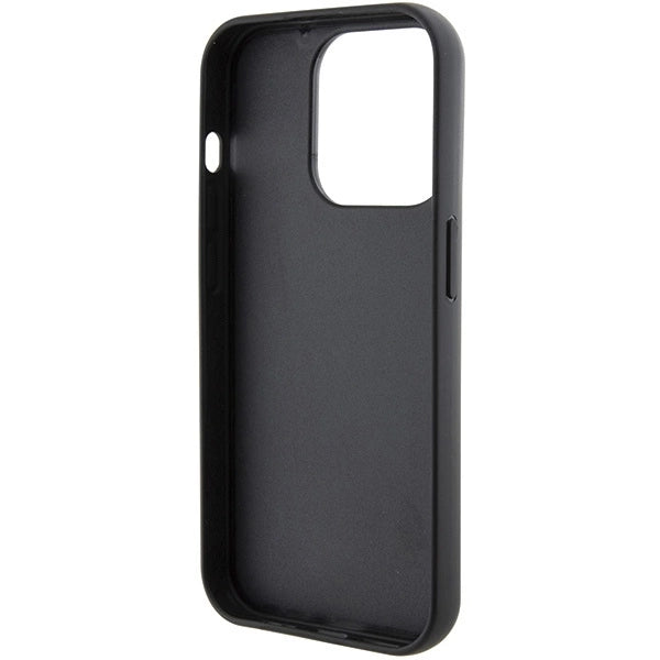 Karl Lagerfeld Gripstand Saffiano Choupette Pins case for iPhone 15 Pro - black_7