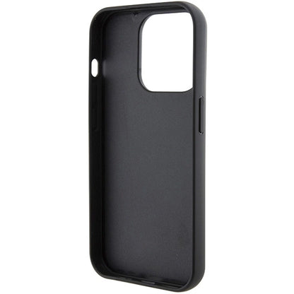 Karl Lagerfeld Gripstand Saffiano Choupette Pins case for iPhone 15 Pro - black_7