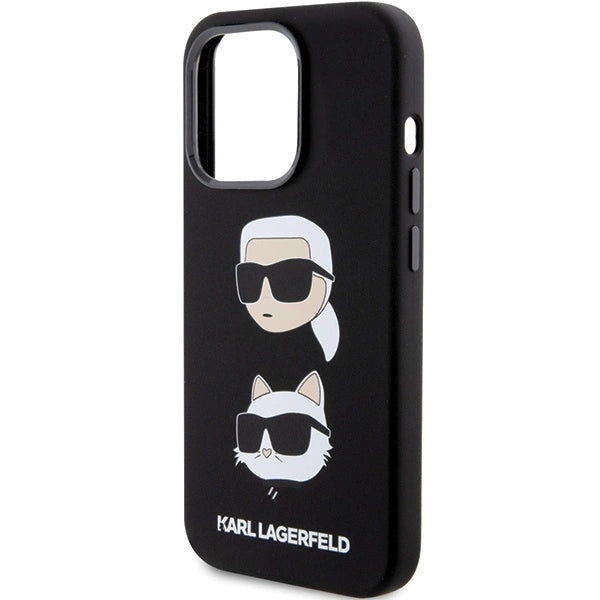 Karl Lagerfeld Silicone Karl&amp;Choupette Head case for iPhone 15 Pro - black_5