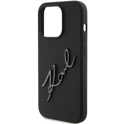Karl Lagerfeld Silicone Karl Script case for iPhone 15 Pro - black_5