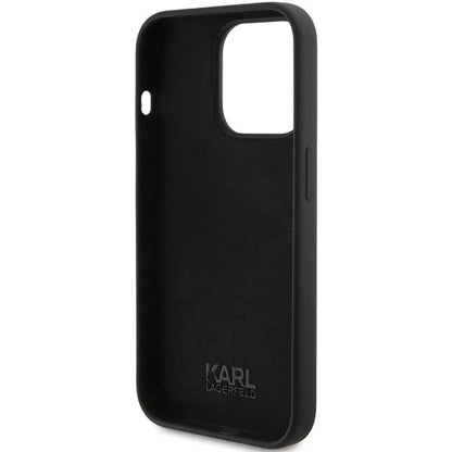 Karl Lagerfeld Silicone Karl Script case for iPhone 15 Pro - black_6
