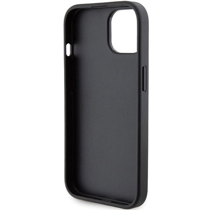Karl Lagerfeld Gripstand Saffiano Karl&amp;Choupette Pins case for iPhone 15 Plus / 14 Plus - black_6