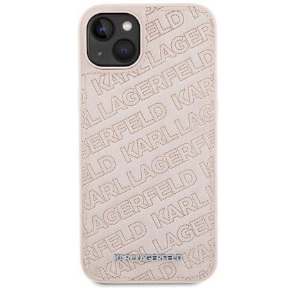 Karl Lagerfeld Quilted K Pattern case for iPhone 15 Plus / 14 Plus - pink_2