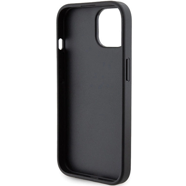 Karl Lagerfeld Gripstand Saffiano Karl&amp;Choupette Pins case for iPhone 15 - black_6