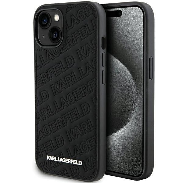 Karl Lagerfeld Quilted K Pattern case for iPhone 15 - black_0