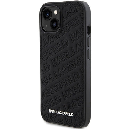 Karl Lagerfeld Quilted K Pattern case for iPhone 15 - black_1