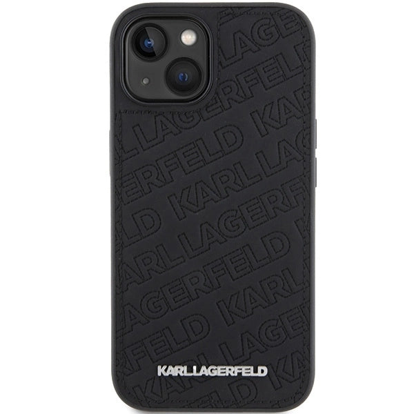 Karl Lagerfeld Quilted K Pattern case for iPhone 15 - black_2