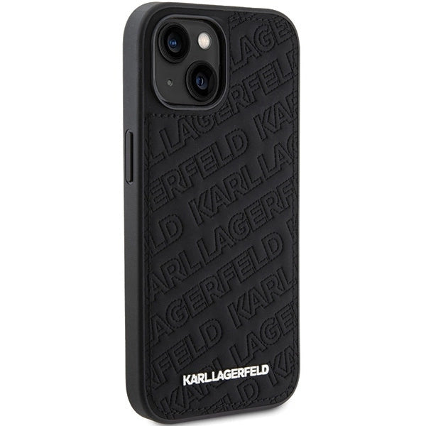 Karl Lagerfeld Quilted K Pattern case for iPhone 15 - black_3