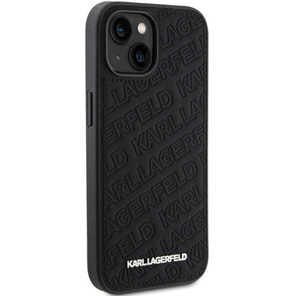 Karl Lagerfeld Quilted K Pattern case for iPhone 15 - black_3