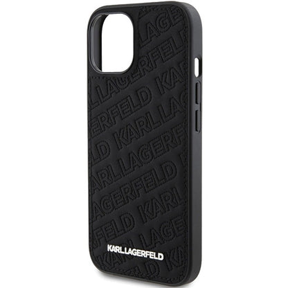 Karl Lagerfeld Quilted K Pattern case for iPhone 15 - black_5