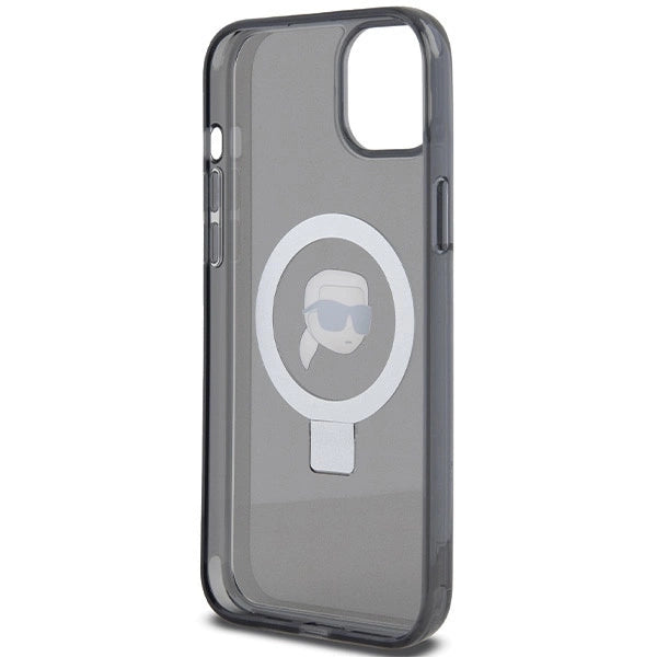 Karl Lagerfeld Ring Stand Karl Head MagSafe Case for iPhone 15 Plus / 14 Plus - Black_6