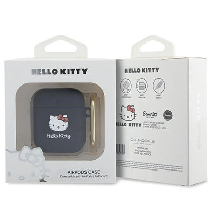 Hello Kitty Silicone 3D Kitty Head case for AirPods 1/2 - black_2