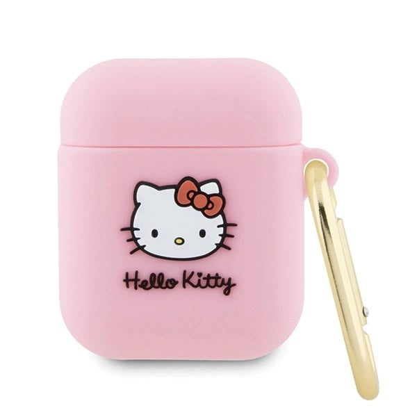 Hello Kitty Silicone 3D Kitty Head case for AirPods 1/2 - pink_0