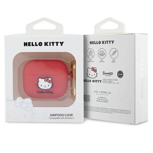 Hello Kitty Silicone 3D Kitty Head case for AirPods 3 - fuchsia_2