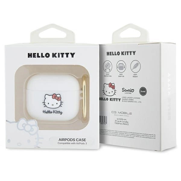 Hello Kitty Silicone 3D Kitty Head case for AirPods 3 - white_2