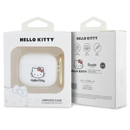 Hello Kitty Silicone 3D Kitty Head case for AirPods 3 - white_2