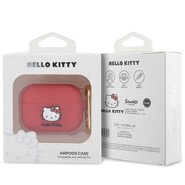Hello Kitty Silicone 3D Kitty Head case for AirPods Pro - fuchsia_2