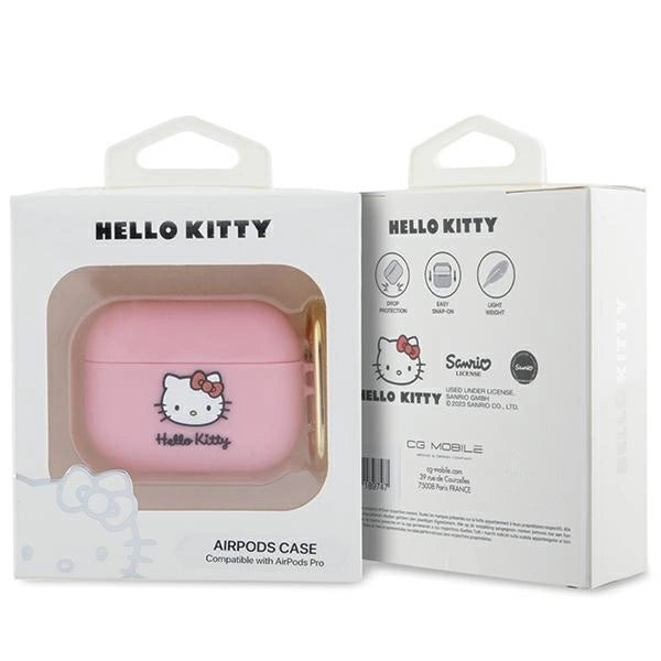 Hello Kitty Silicone 3D Kitty Head case for AirPods Pro - pink_2