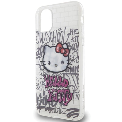 Hello Kitty IML Kitty On Bricks Graffiti case for iPhone 11 / Xr - white_5