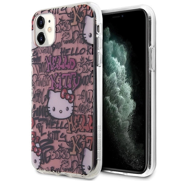 Hello Kitty IML Tags Graffiti case for iPhone 11 / Xr - pink_0