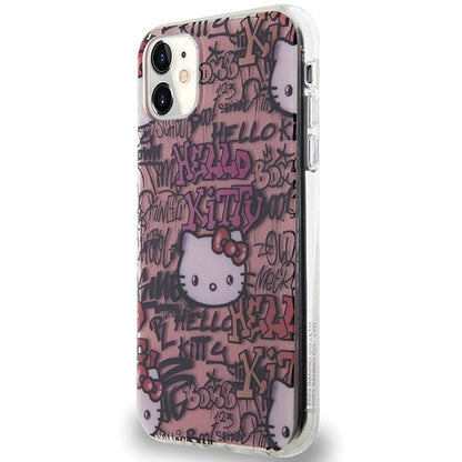Hello Kitty IML Tags Graffiti case for iPhone 11 / Xr - pink_1