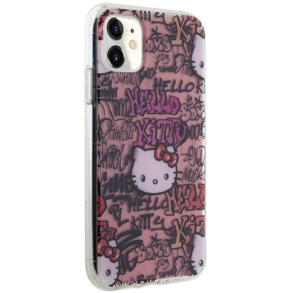 Hello Kitty IML Tags Graffiti case for iPhone 11 / Xr - pink_3